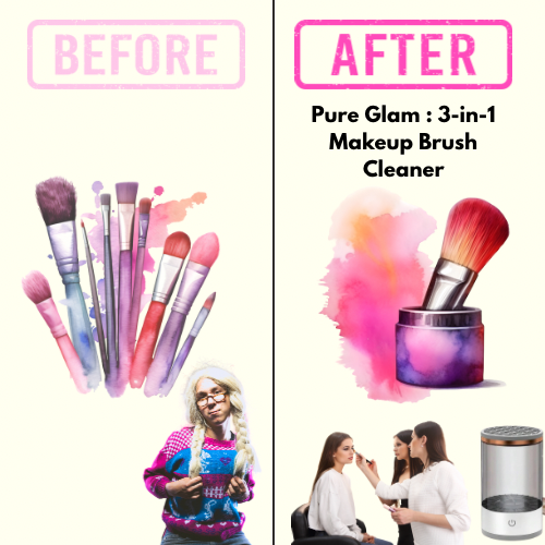 Pure Glam : 3-in-1 Makeup Brush Cleaner