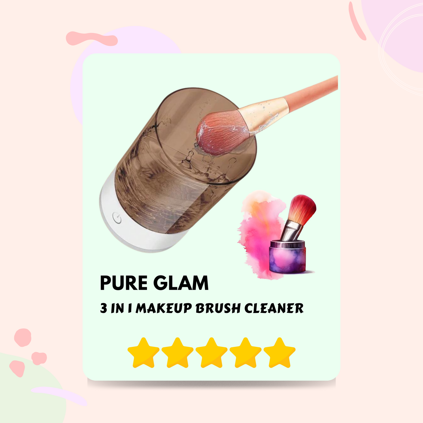 Pure Glam : 3-in-1 Makeup Brush Cleaner